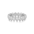 Silver Sparkling Puffy Spike Ring